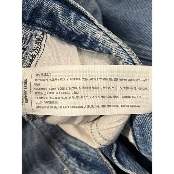 Abercrombie Fitch Womens 90s Straight Ultra High Rise Jean Size 12 Short 31 EUC - Picture 7 of 8